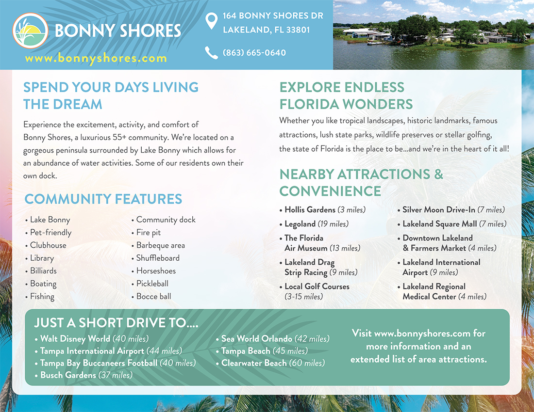 Bonny Shores Community Map Back