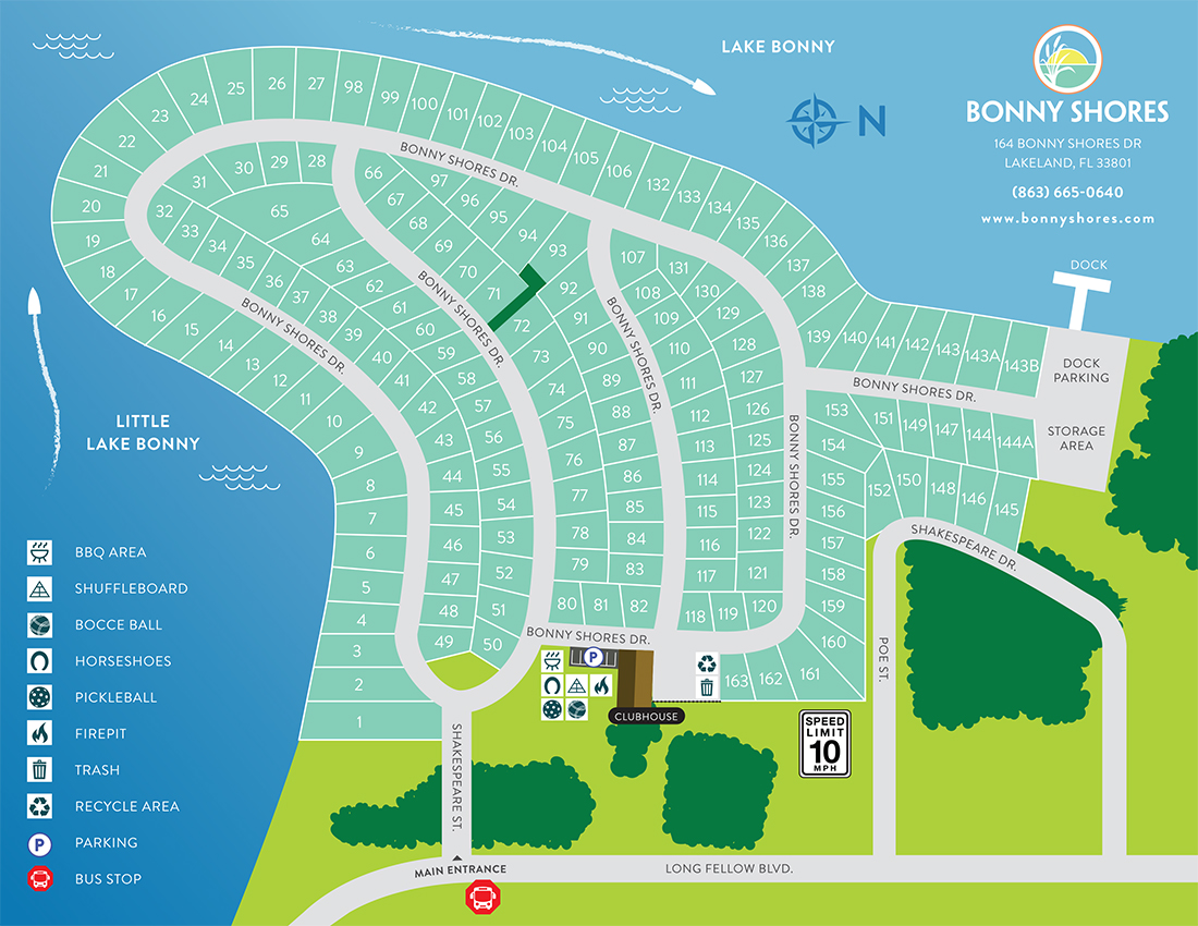 Bonny Shores Community Map Front